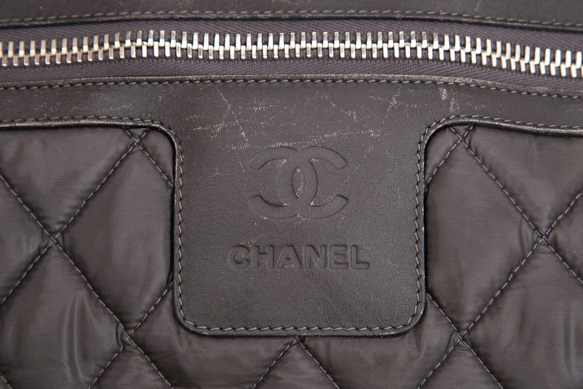 Chanel 2009 Winter Collection Grey Coco Cocoon Bowler Handbag