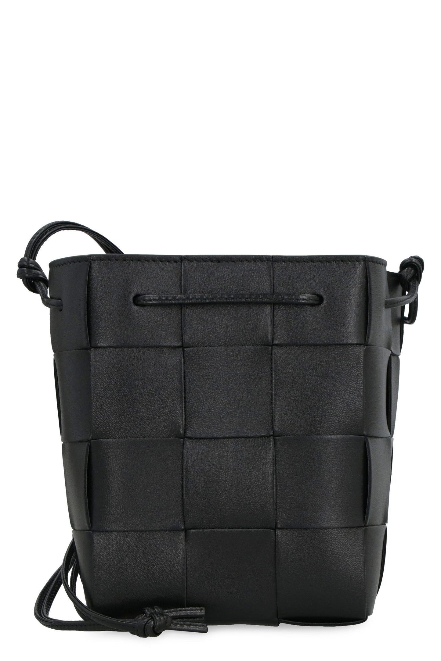 CASSETTE LEATHER BUCKET BAG