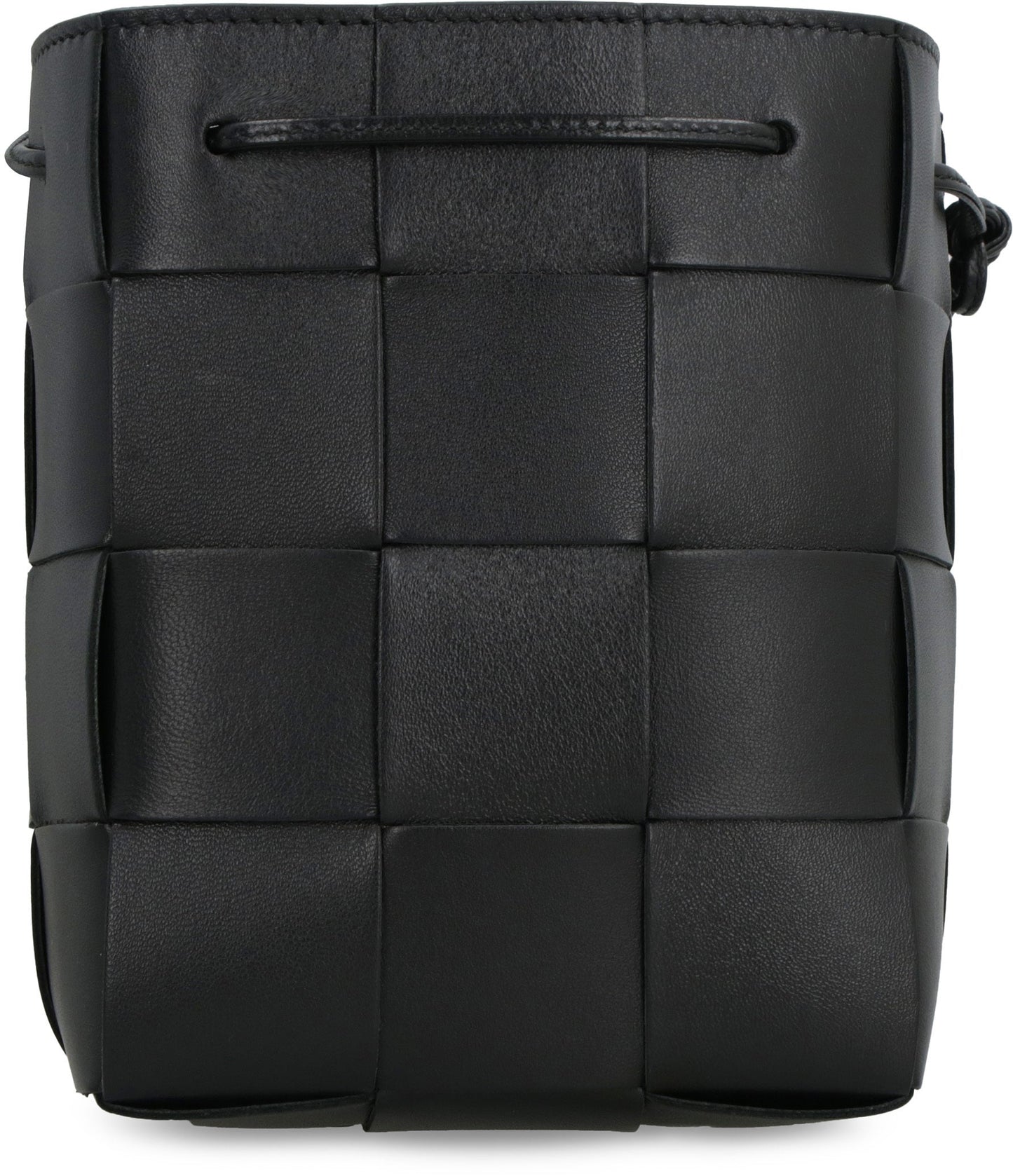 CASSETTE LEATHER BUCKET BAG