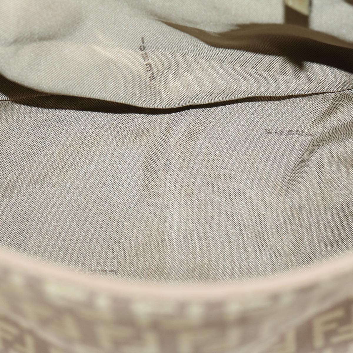 FENDI Zucchino Canvas Mamma Baguette Shoulder Bag Beige