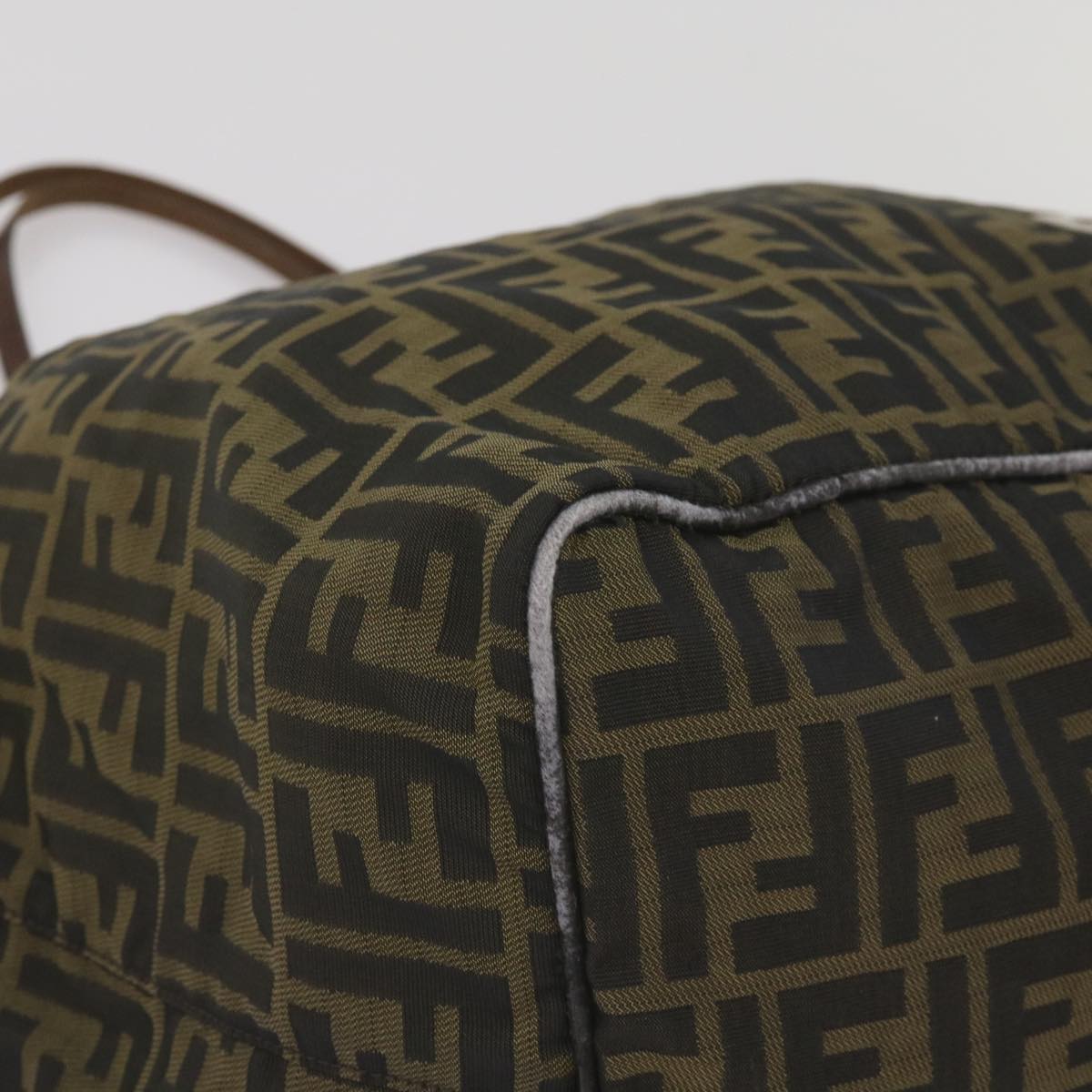 FENDI Zucca Canvas Tote Bag Black Brown 68068