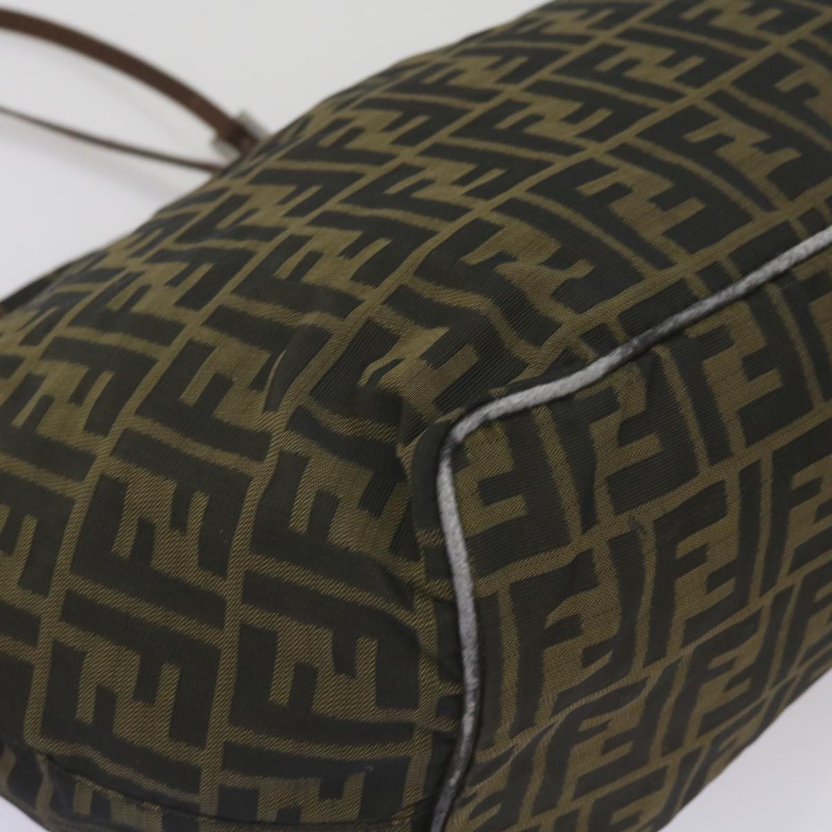 FENDI Zucca Canvas Tote Bag Black Brown 68068