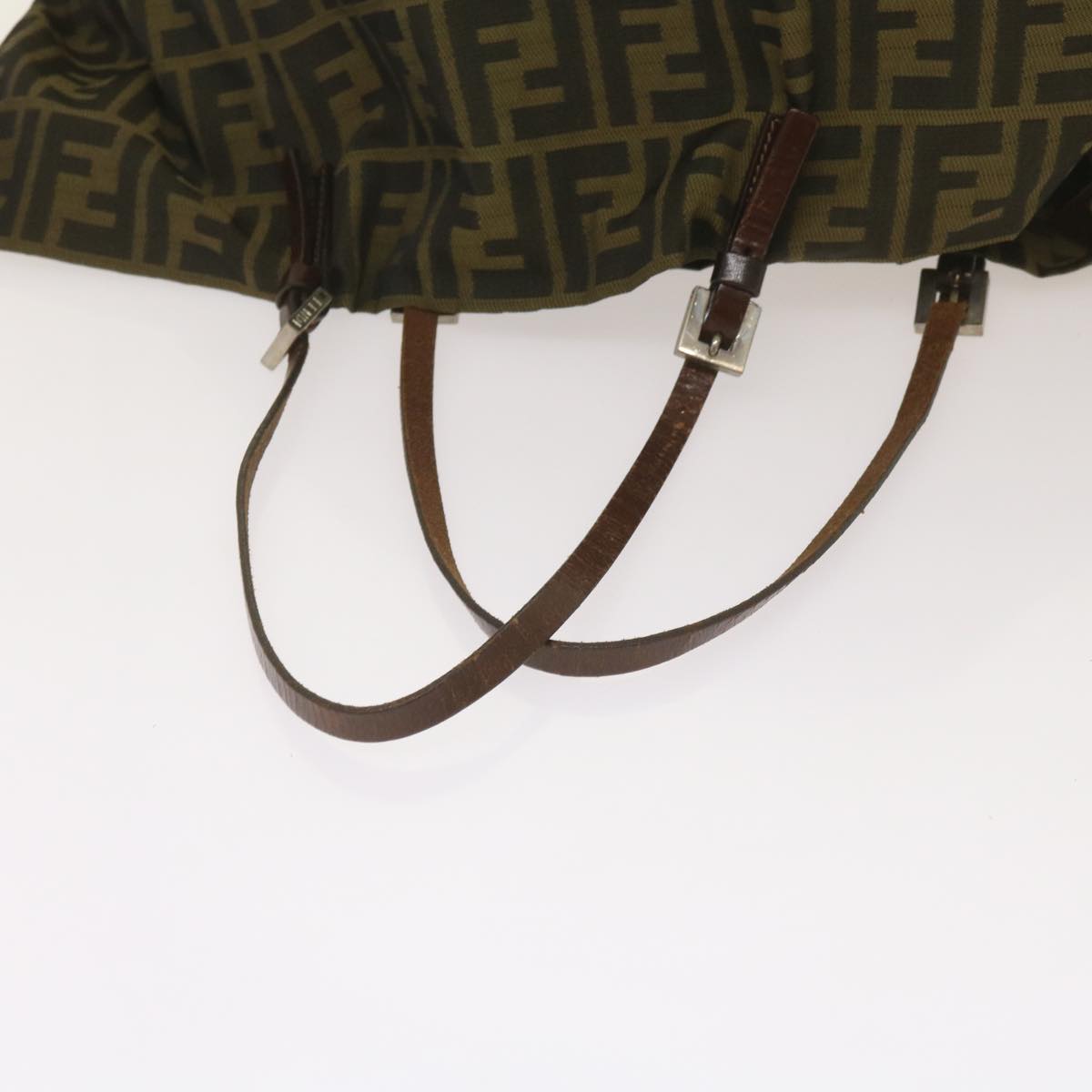 FENDI Zucca Canvas Tote Bag Black Brown 68068
