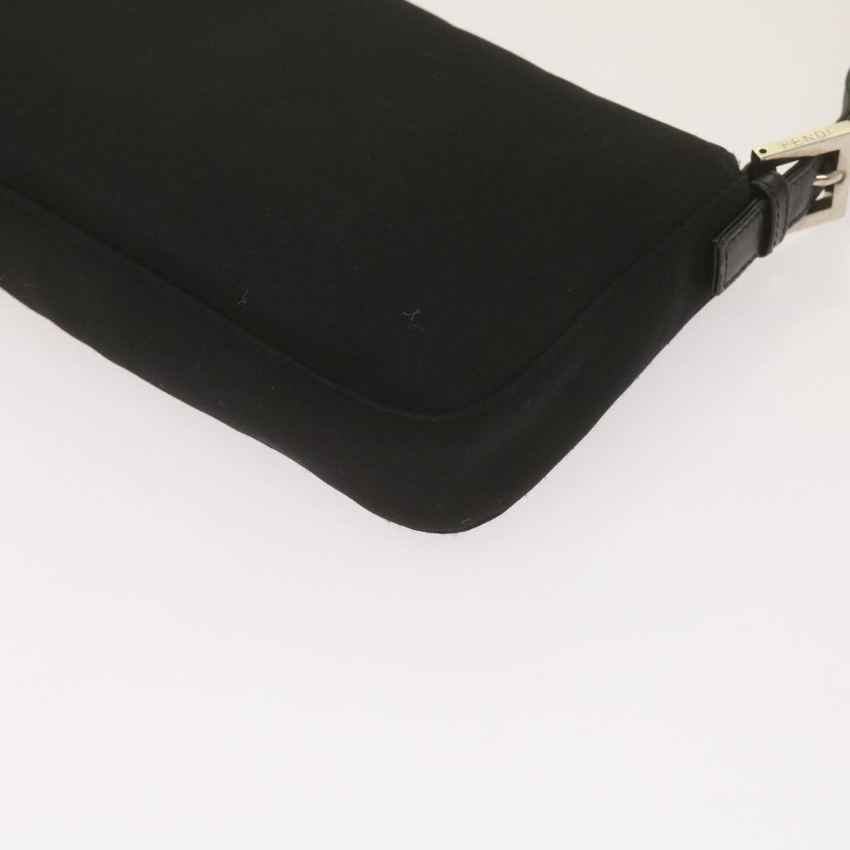 FENDI Mamma Baguette Shoulder Bag Nylon Black