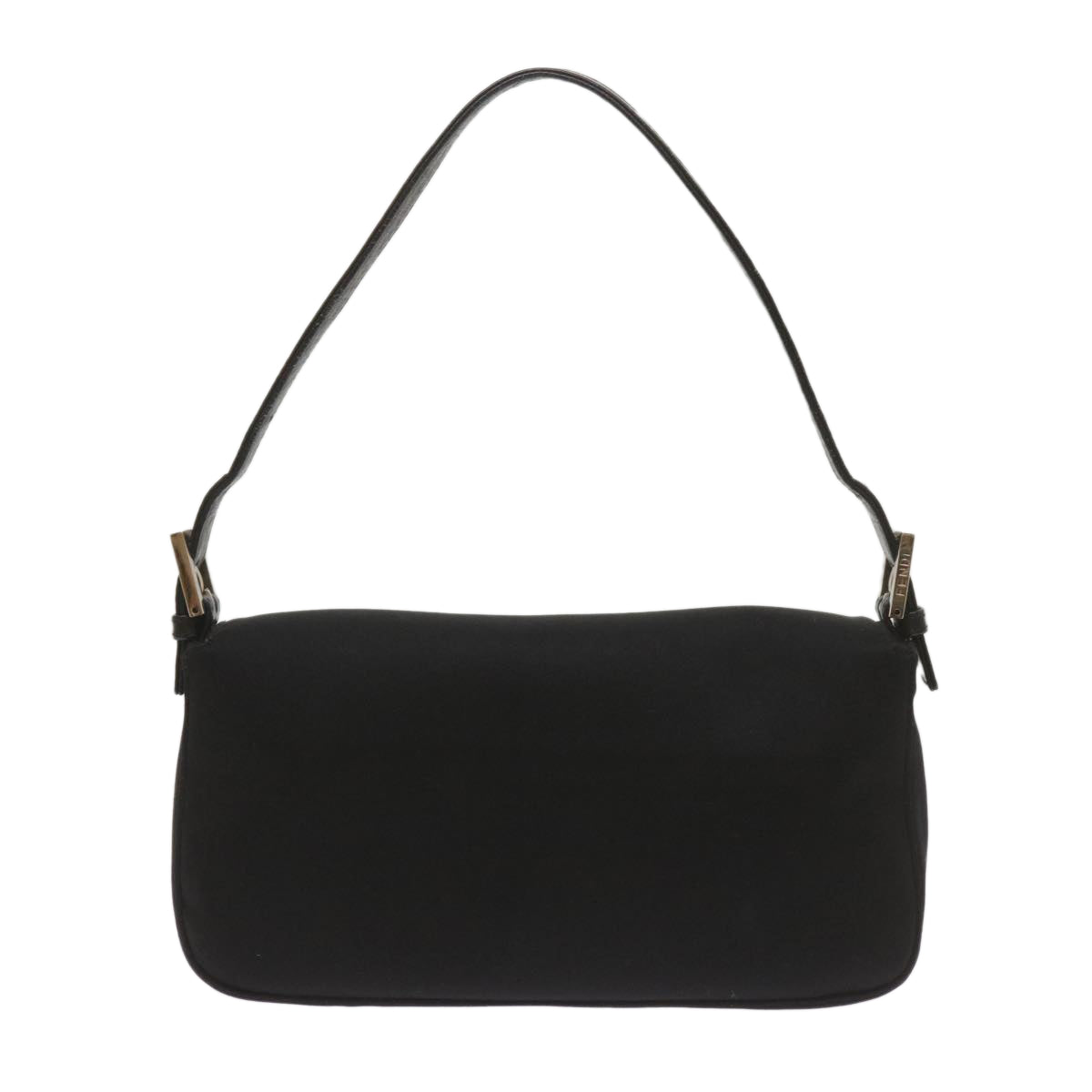 FENDI Mamma Baguette Shoulder Bag Nylon Black