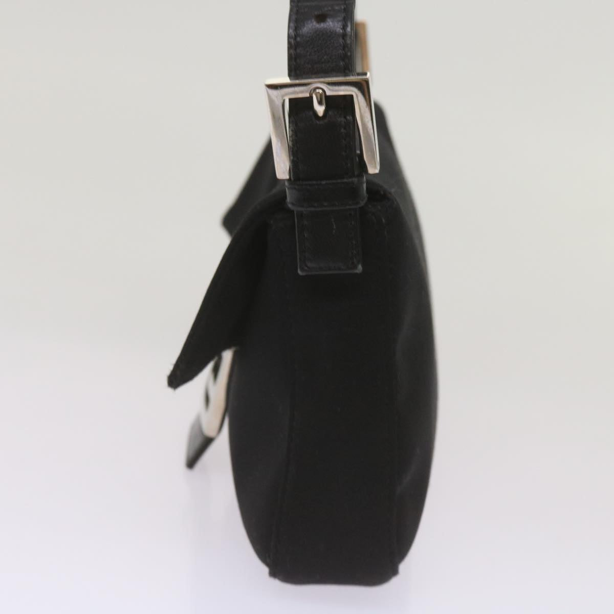 FENDI Mamma Baguette Shoulder Bag Nylon Black