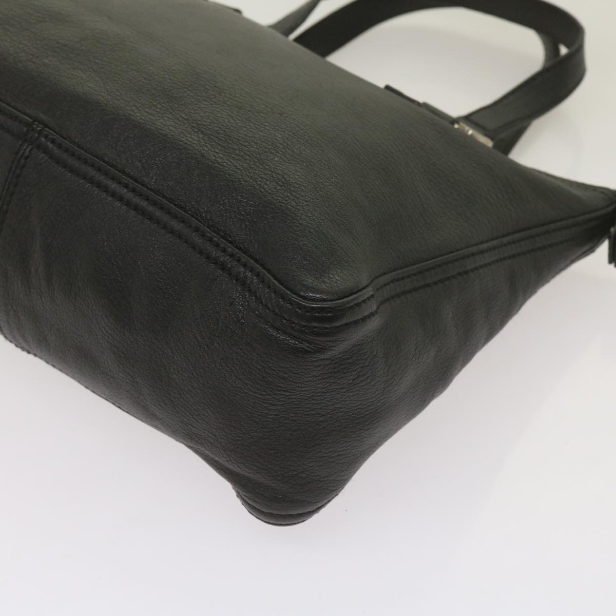 FENDI Hand Bag Leather Black 68245