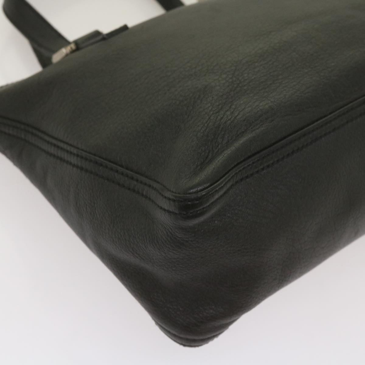 FENDI Hand Bag Leather Black 68245