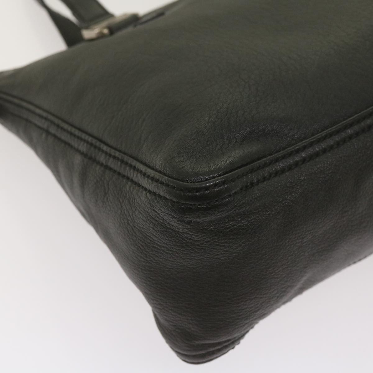 FENDI Hand Bag Leather Black 68245
