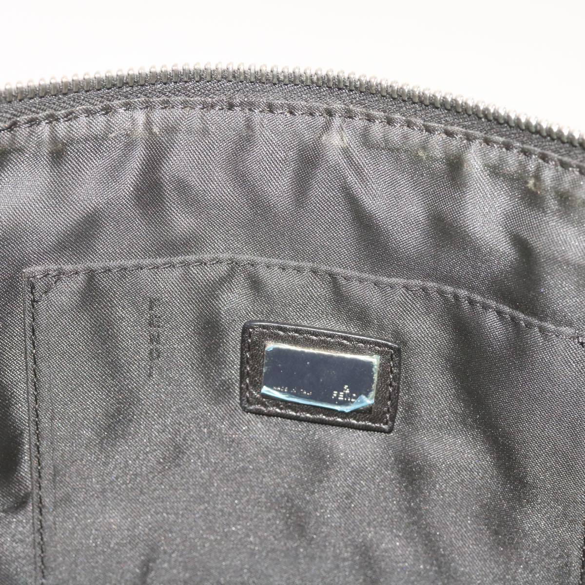 FENDI Hand Bag Leather Black 68245