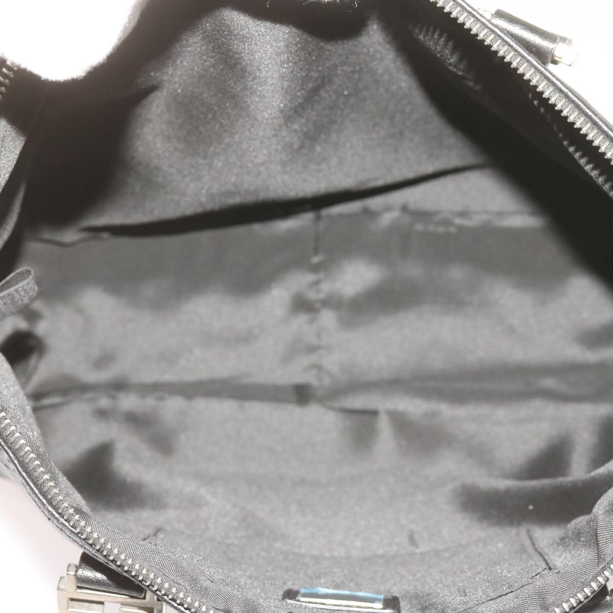 FENDI Hand Bag Leather Black 68245