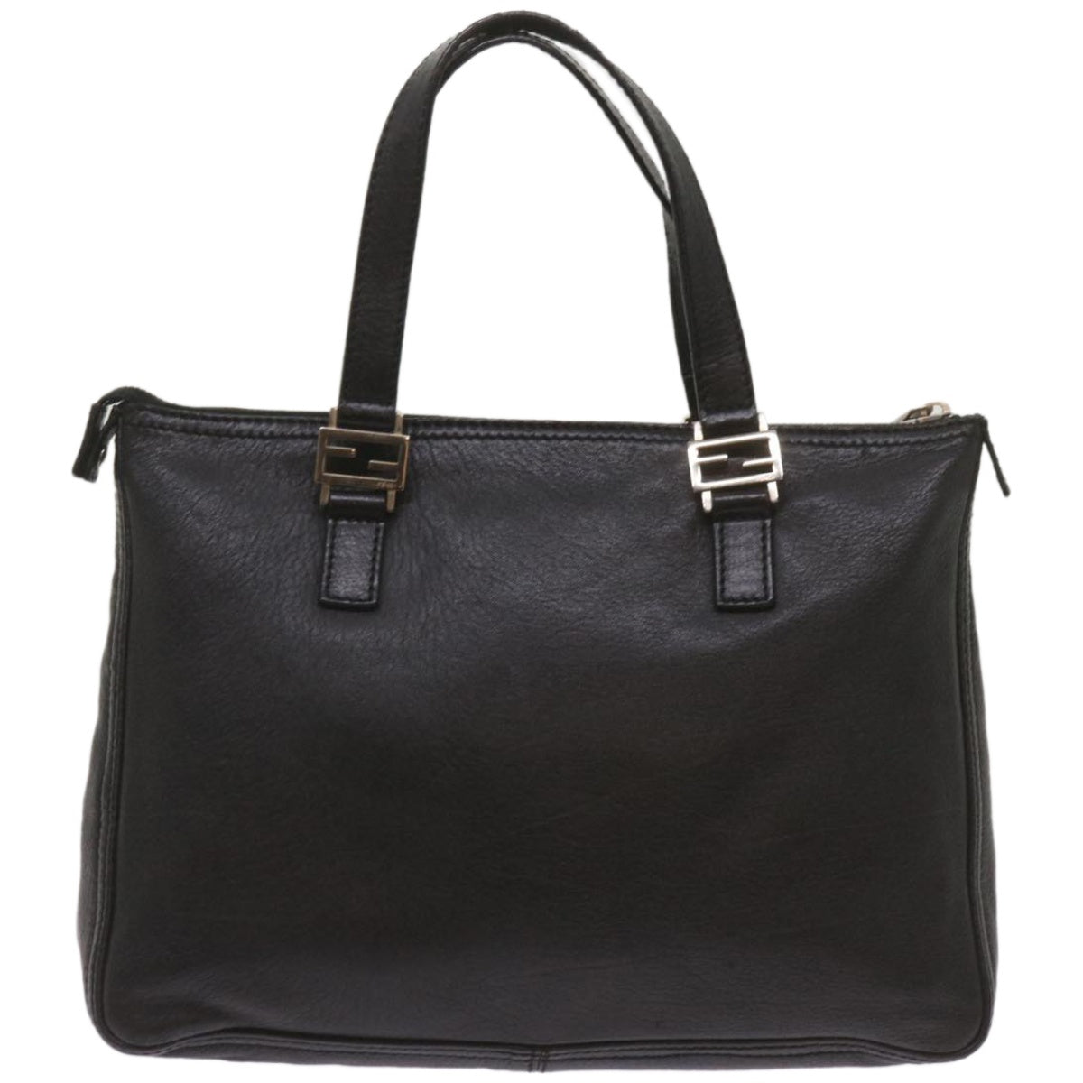 FENDI Hand Bag Leather Black 68245