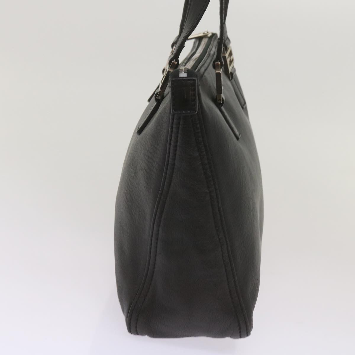 FENDI Hand Bag Leather Black 68245