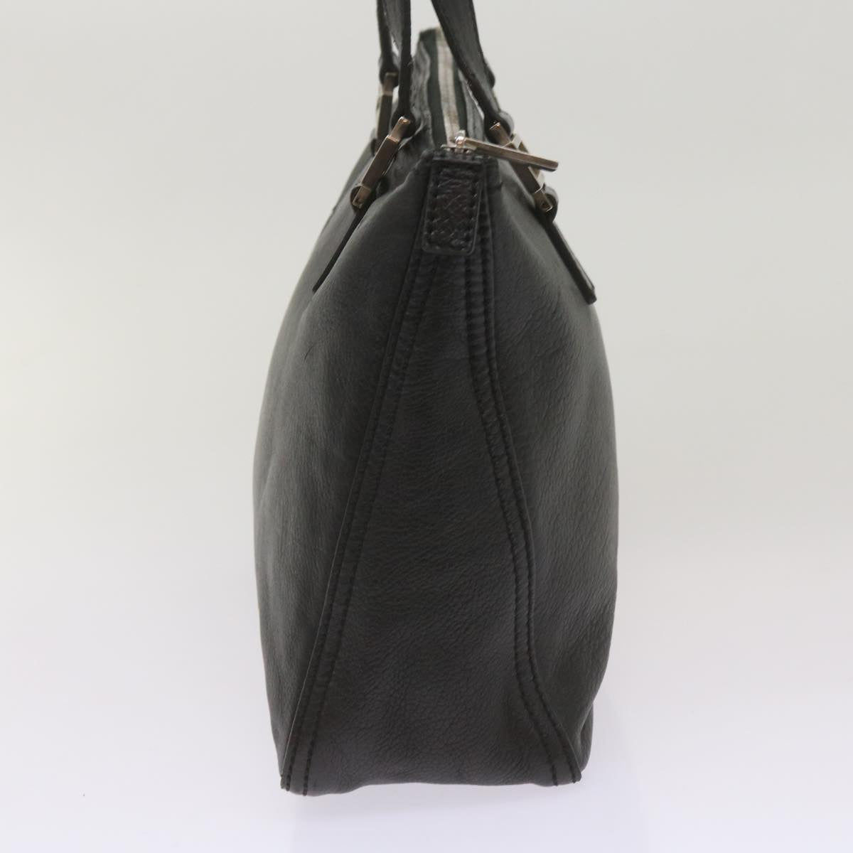 FENDI Hand Bag Leather Black 68245
