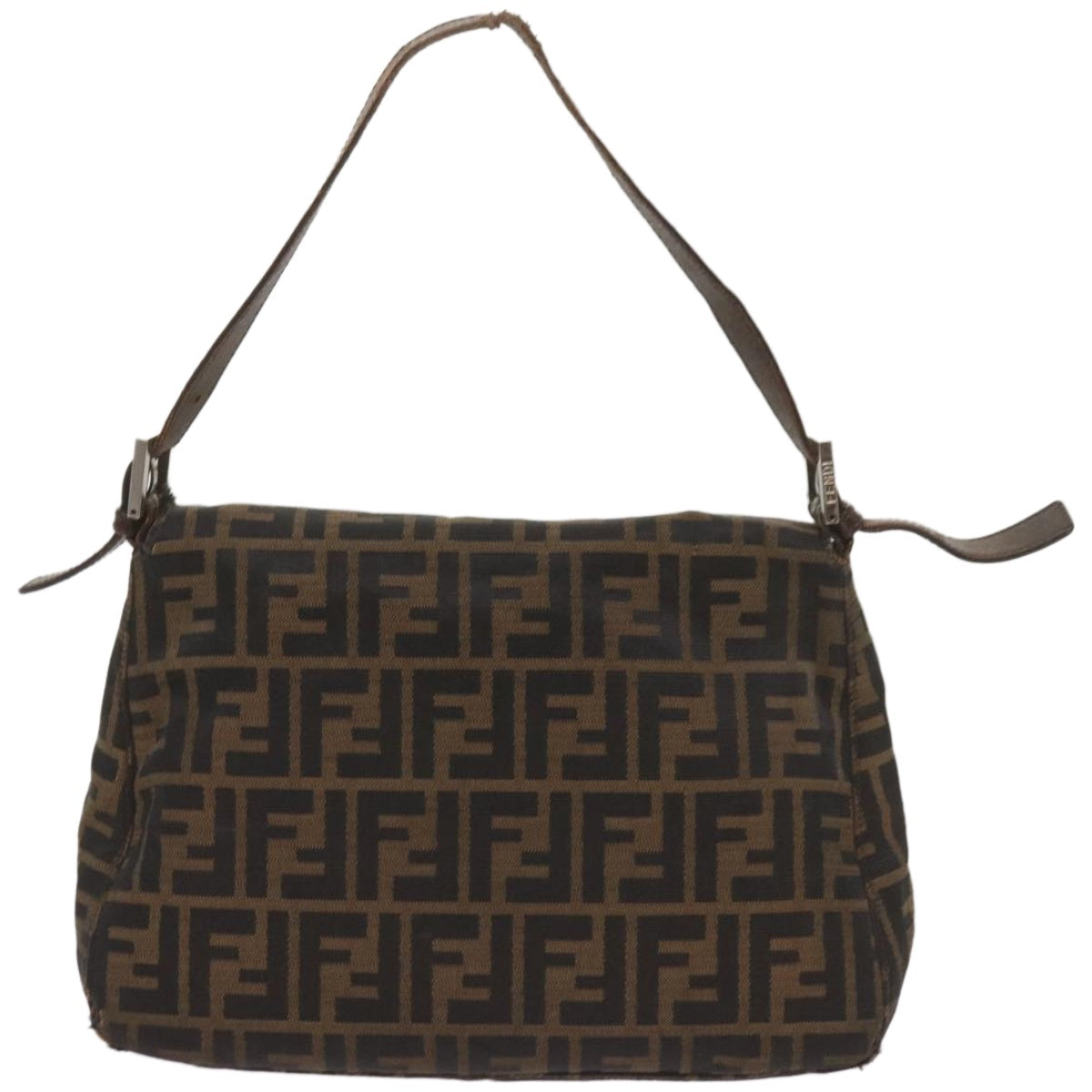 FENDI Zucca Canvas Mamma Baguette Shoulder Bag Brown