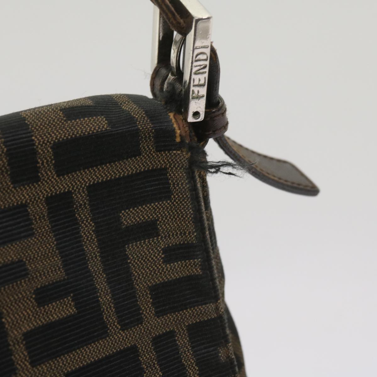 FENDI Zucca Canvas Mamma Baguette Shoulder Bag Brown