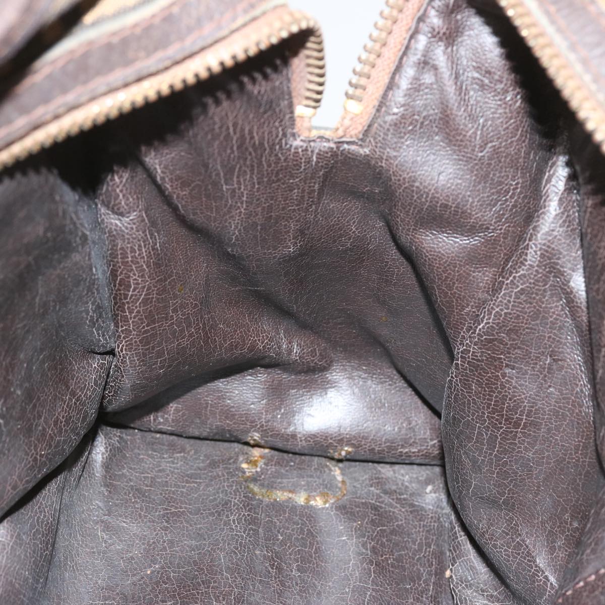 FENDI Zucca Canvas Hand Bag Black Brown