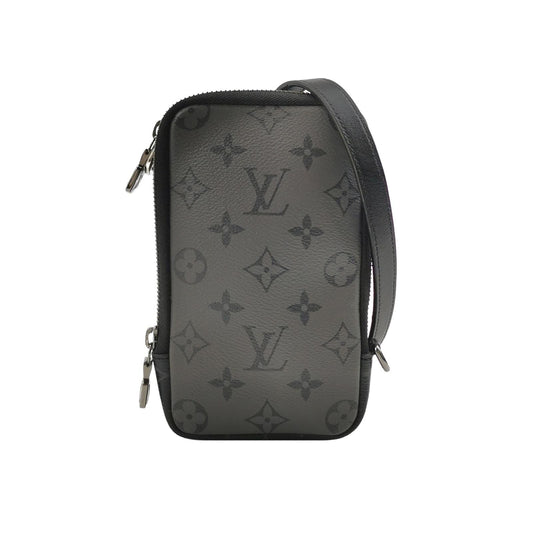 Preloved Louis Vuitton Double Crossbody Phone Bag Monogram 250518781197177