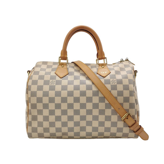 Preloved Louis Vuitton Speedy 30 Damier Canvas Boston Bag Shoulder Bag Crossbody Bag 250427781167485