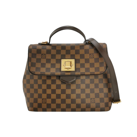 Preloved Louis Vuitton Bergamo Checkered Square Twist Lock Shoulder Bag Crossbody Bag 250424781163744