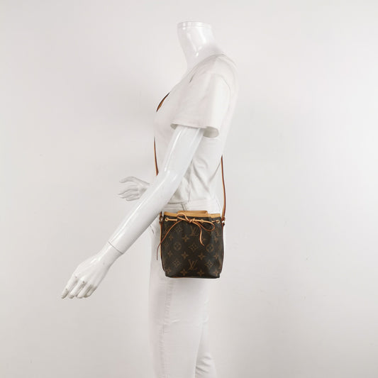 Preloved Louis Vuitton NOE Nano Monogram Drawstring Crossbody Bag 250421781158379