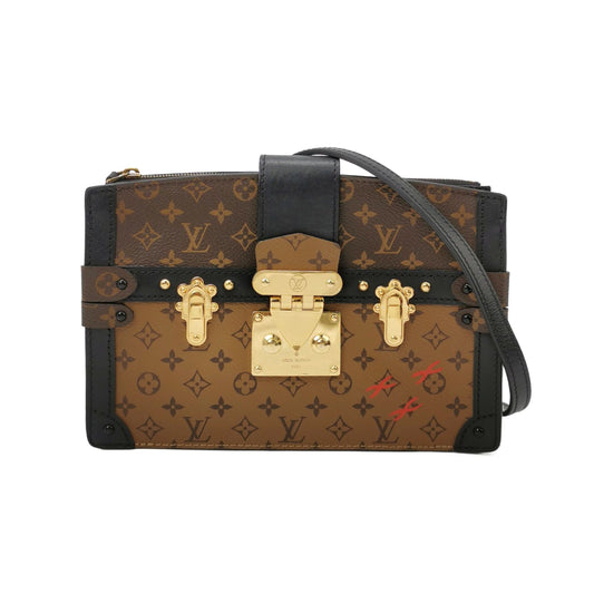 Preloved Louis Vuitton Trunk Clutch Soft Monogram Print S-lock Crossbody Bag with Chip 250421781159218