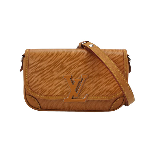Preloved Louis Vuitton Buci Leather Solid Pattern Flap Shoulder Bag Crossbody Bag with Chip 250327781123037