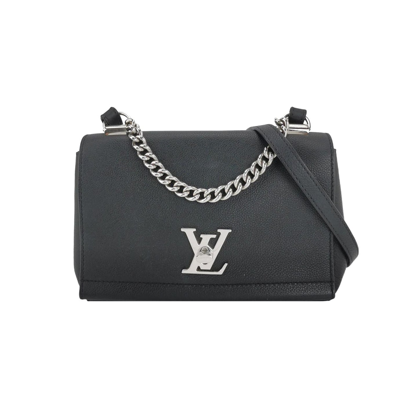 Preloved Louis Vuitton Lockme Leather Solid Shoulder Bag 250210781057769