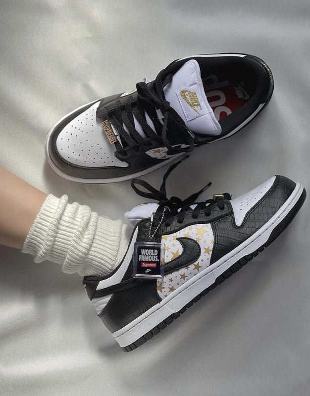 GLM - SUP x DUNK black and white gold