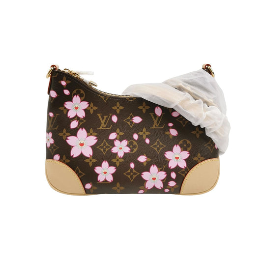 Preloved Louis Vuitton x TM Boulogne Floral Print Crossbody Bag with Chip 250510781186806