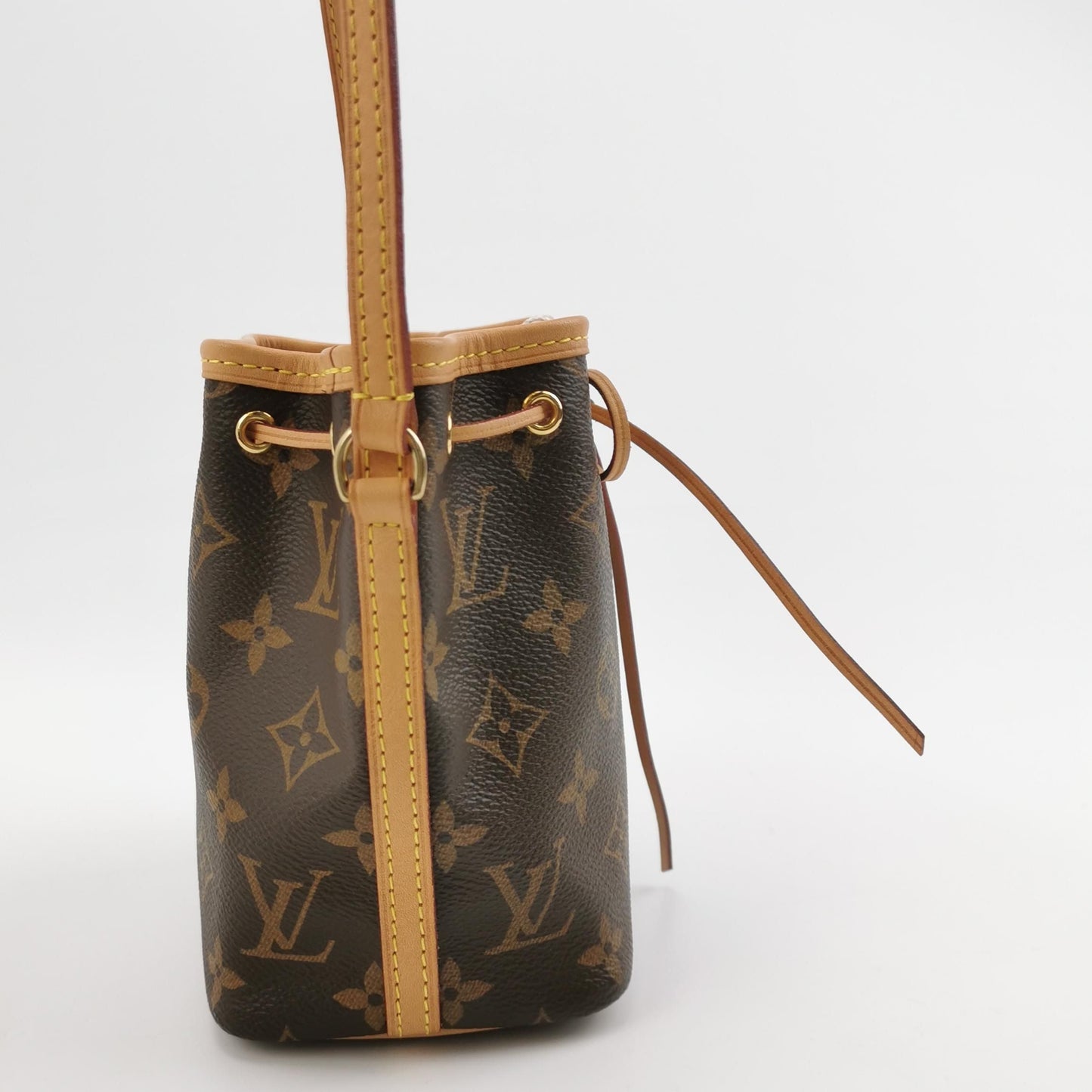 Preloved Louis Vuitton NOE Nano Monogram Drawstring Shoulder Bag Microchip 250604781222331