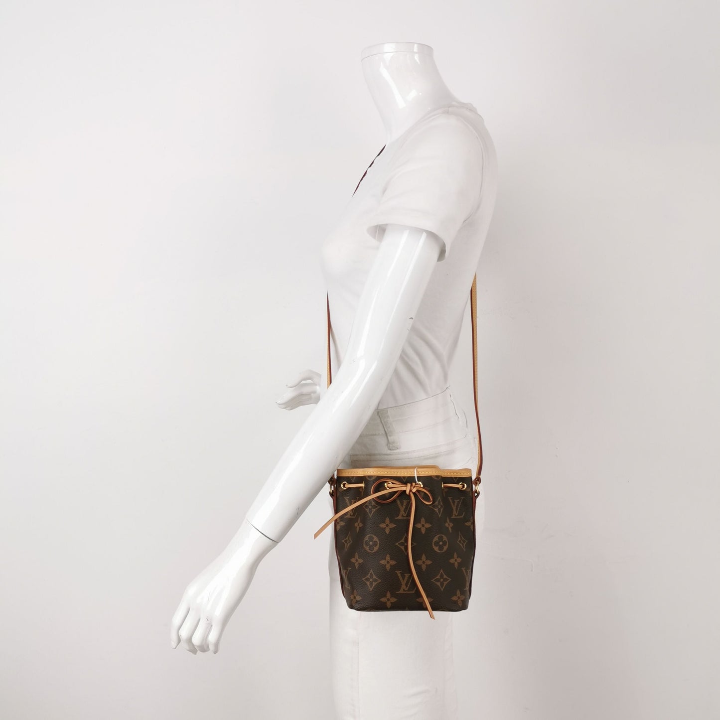 Preloved Louis Vuitton NOE Nano Monogram Drawstring Shoulder Bag Microchip 250604781222331