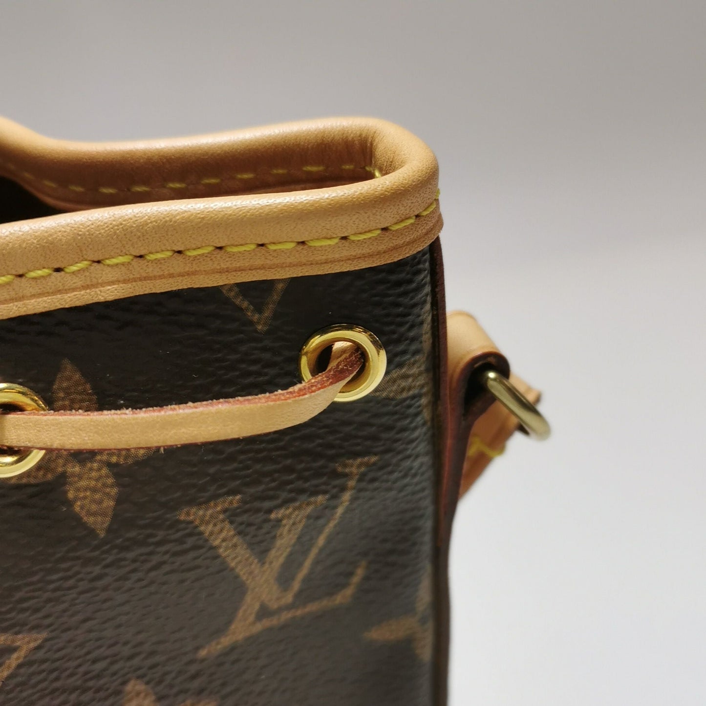 Preloved Louis Vuitton NOE Nano Monogram Drawstring Shoulder Bag Microchip 250604781222331