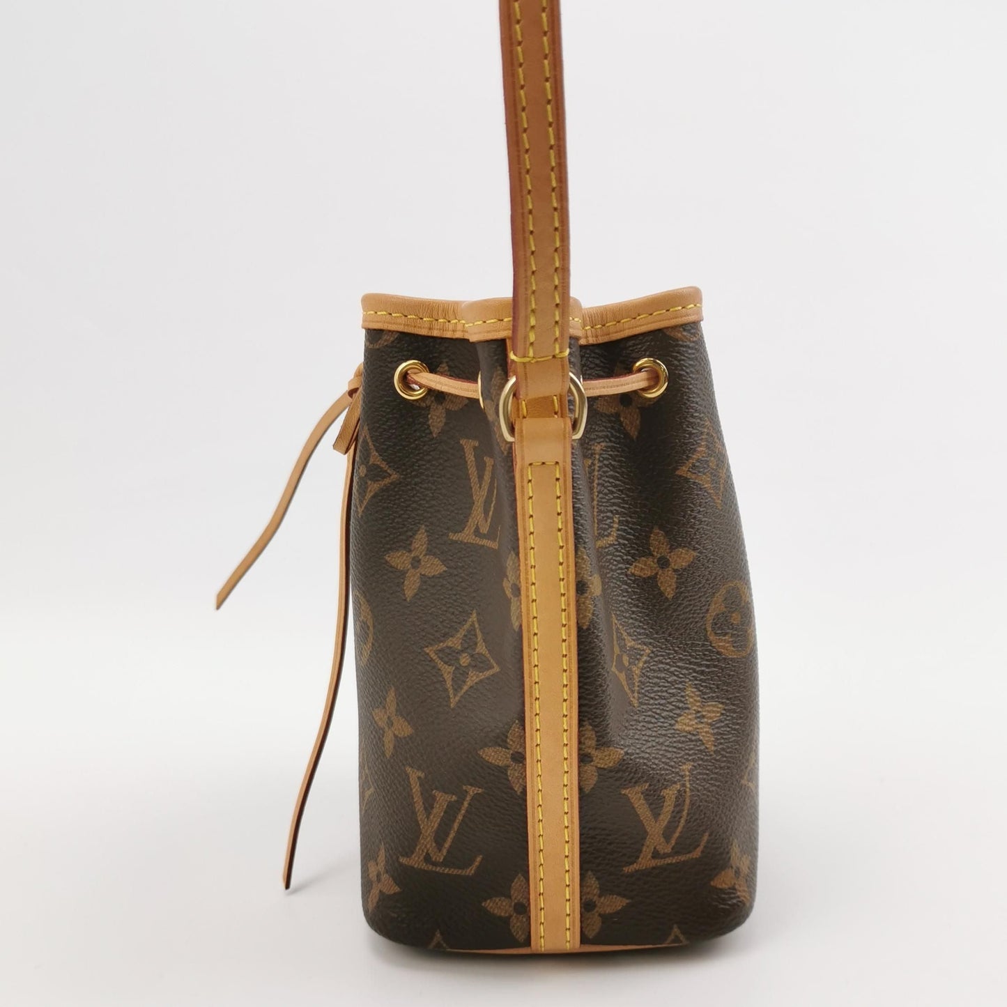 Preloved Louis Vuitton NOE Nano Monogram Drawstring Shoulder Bag Microchip 250604781222331