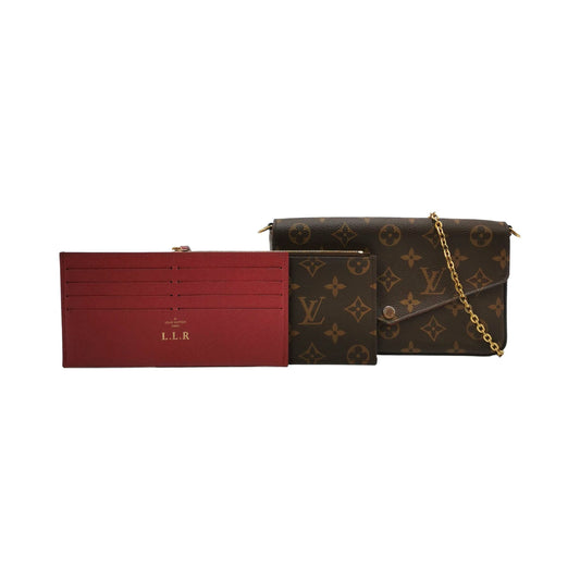 Preloved Louis Vuitton Pochette FÃ©licie Trio Small Monogram Print Snap Closure Mother and Daughter Crossbody Shoulder Bag 250602781219231