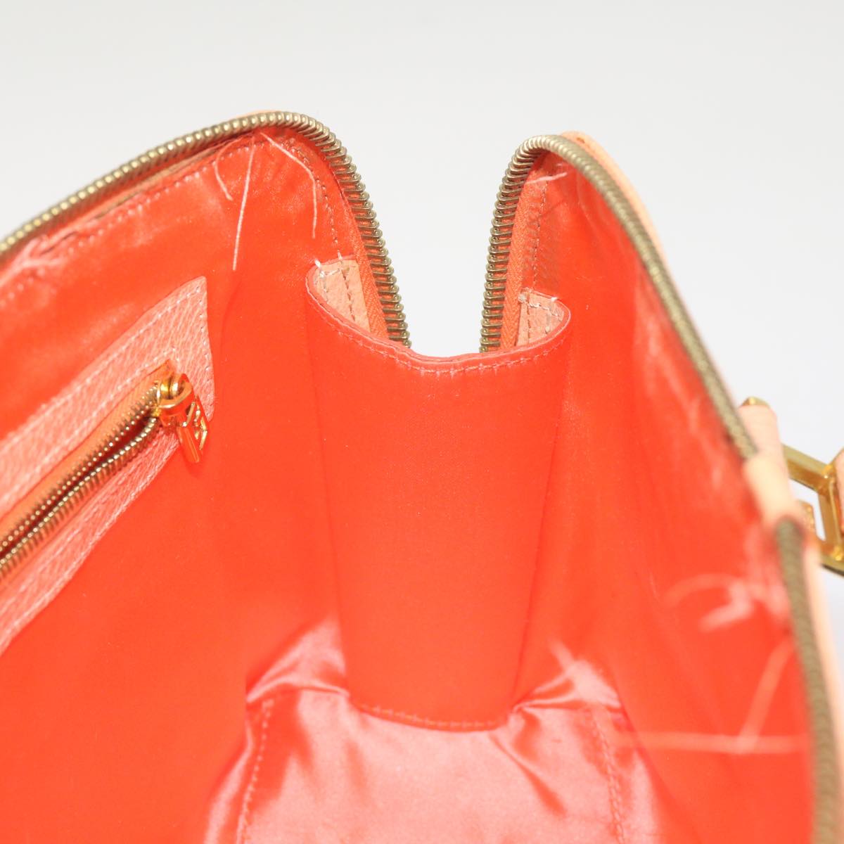 FENDI Hand Bag Leather Orange 68524