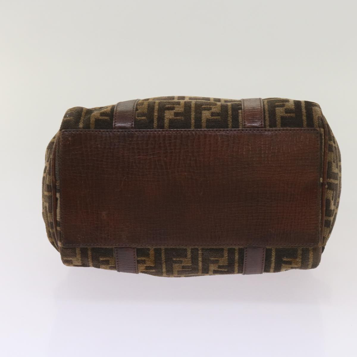 FENDI Zucca Canvas Hand Bag Brown 68574