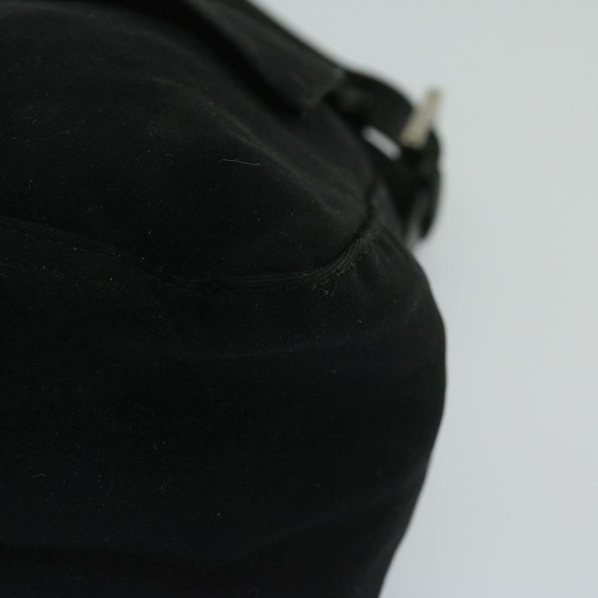 FENDI Mamma Baguette Shoulder Bag Nylon Black 68579
