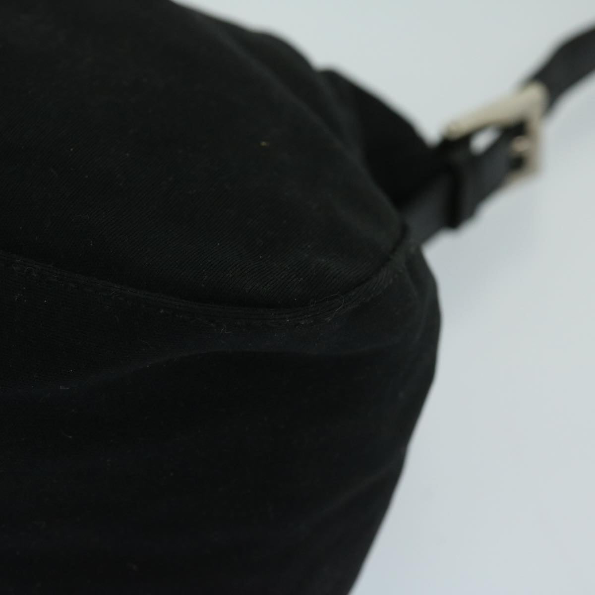 FENDI Mamma Baguette Shoulder Bag Nylon Black 68579