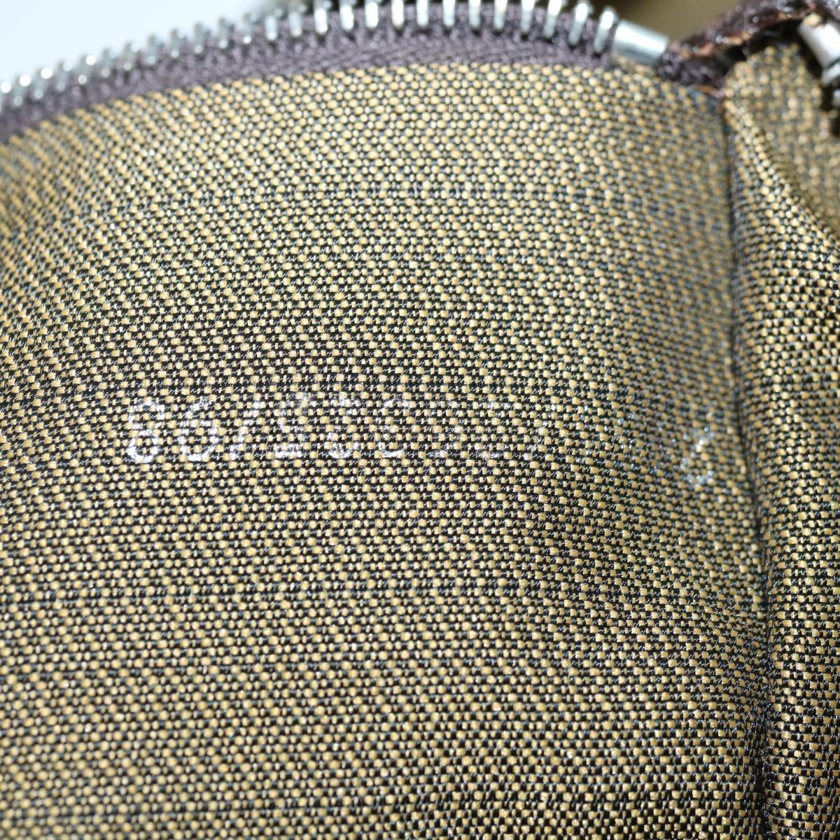 FENDI Zucca Canvas Mamma Baguette Shoulder Bag Black Brown 68582