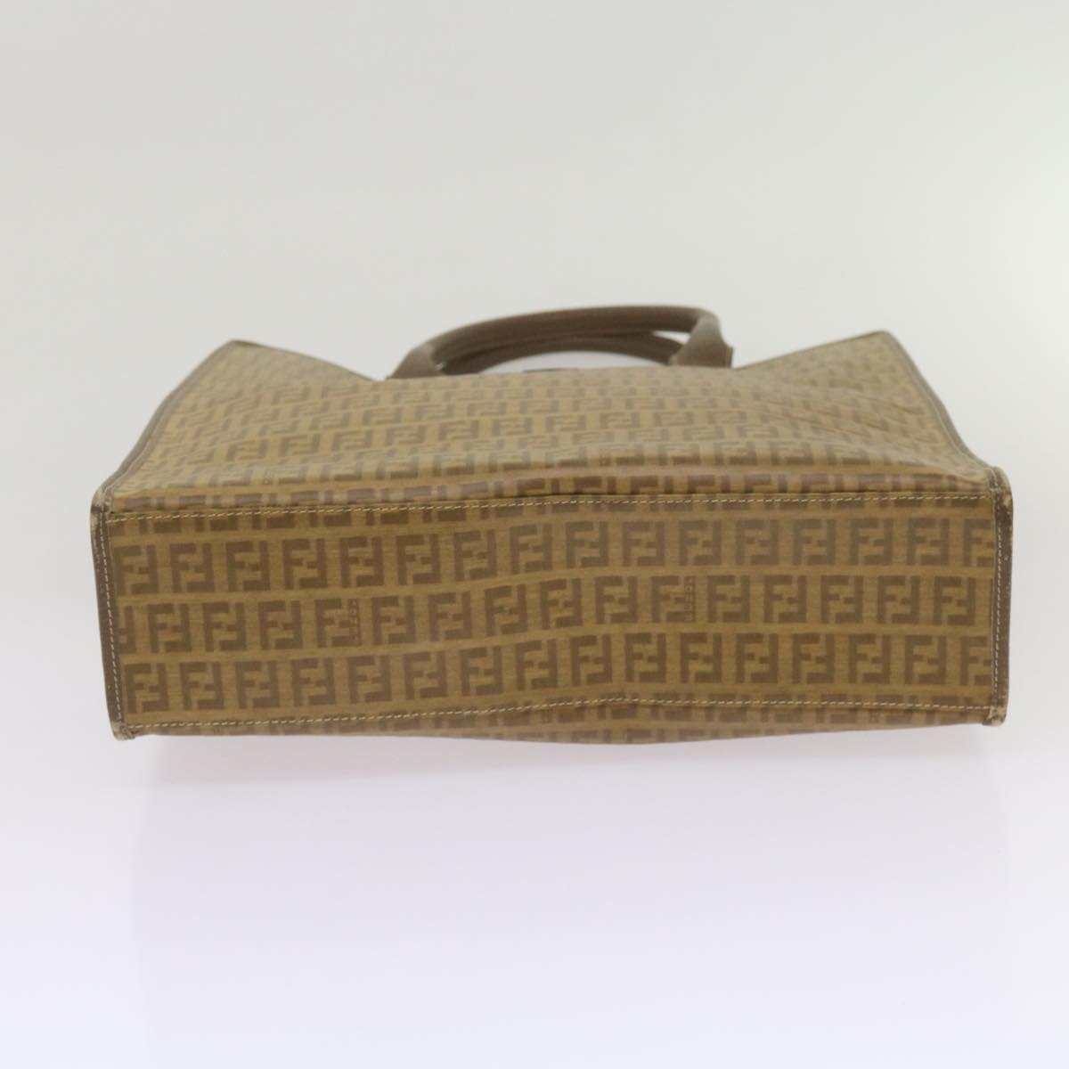 FENDI Zucchino Canvas Tote Bag Brown 68584