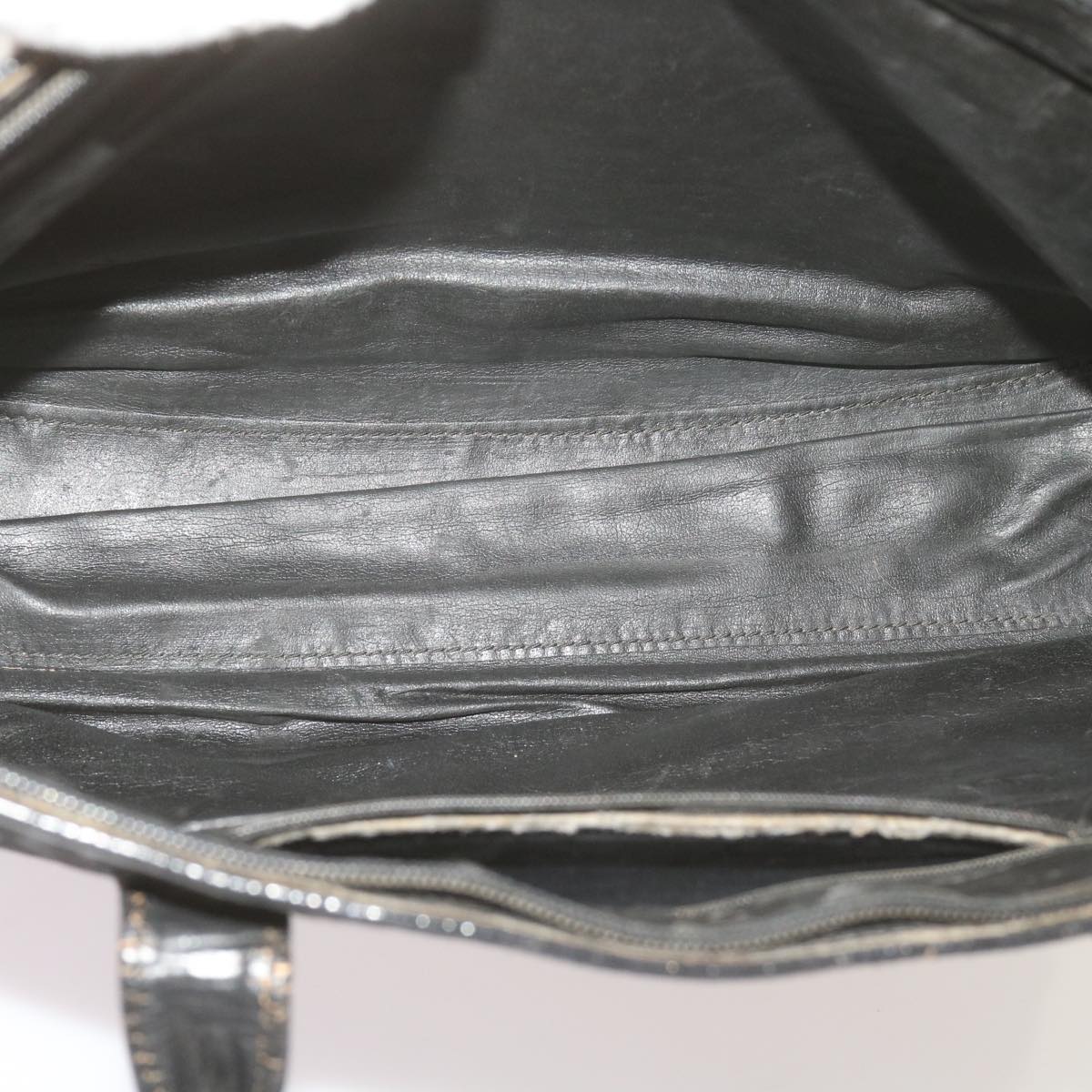 FENDI Zucchino Canvas Tote Bag Black 68585