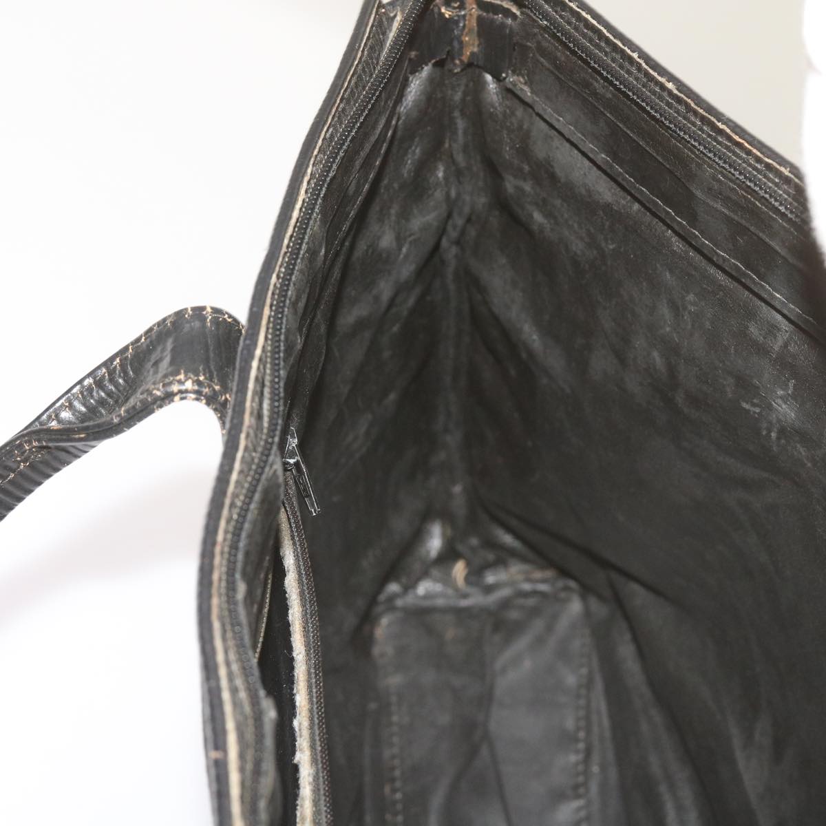 FENDI Zucchino Canvas Tote Bag Black 68585