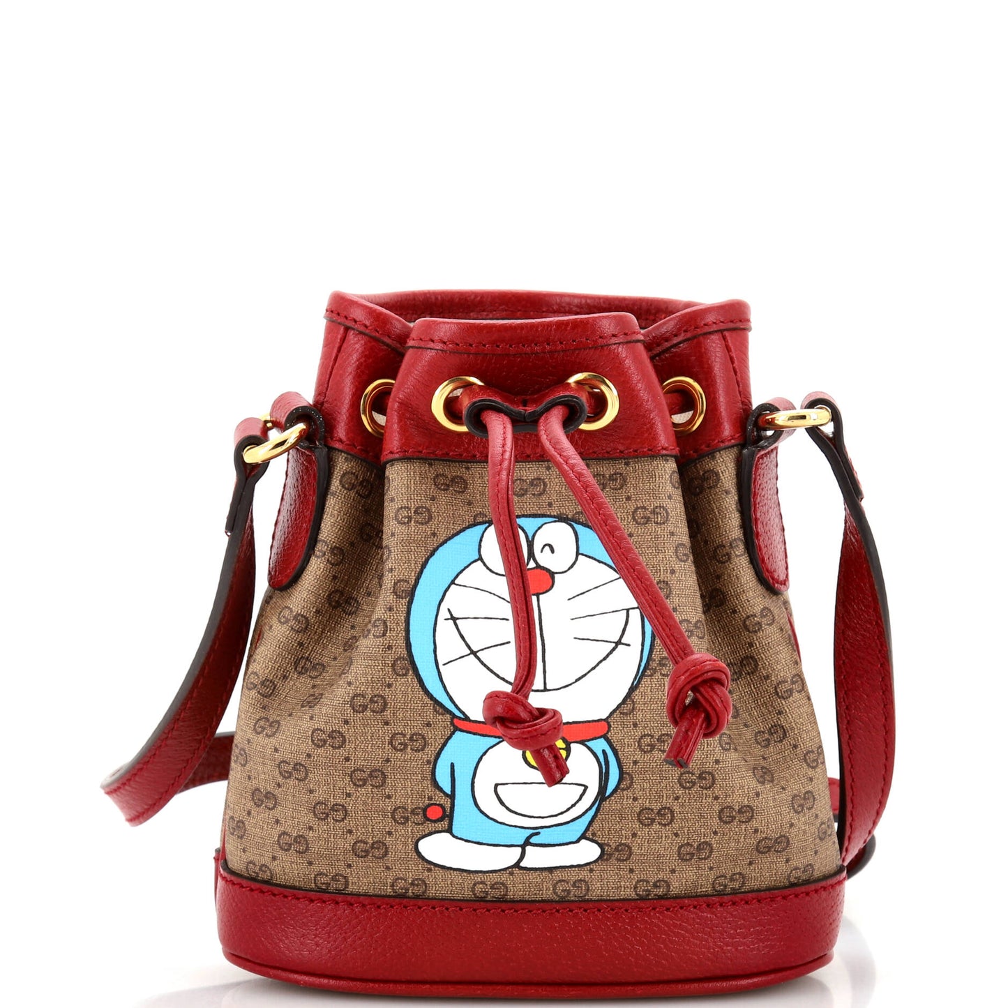 Doraemon Bucket Bag Printed Mini GG Coated Canvas Mini