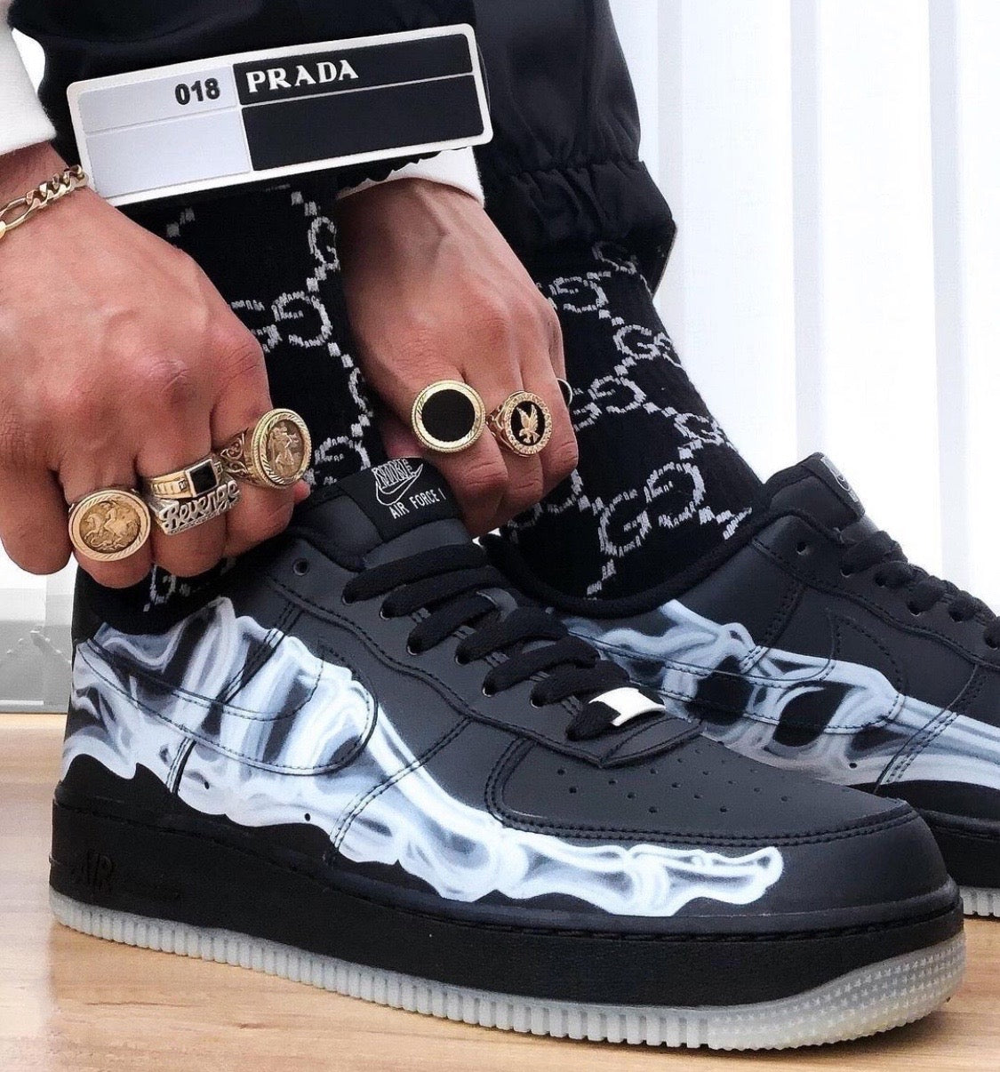 GLM - AF1 Skeleton Halloween Black
