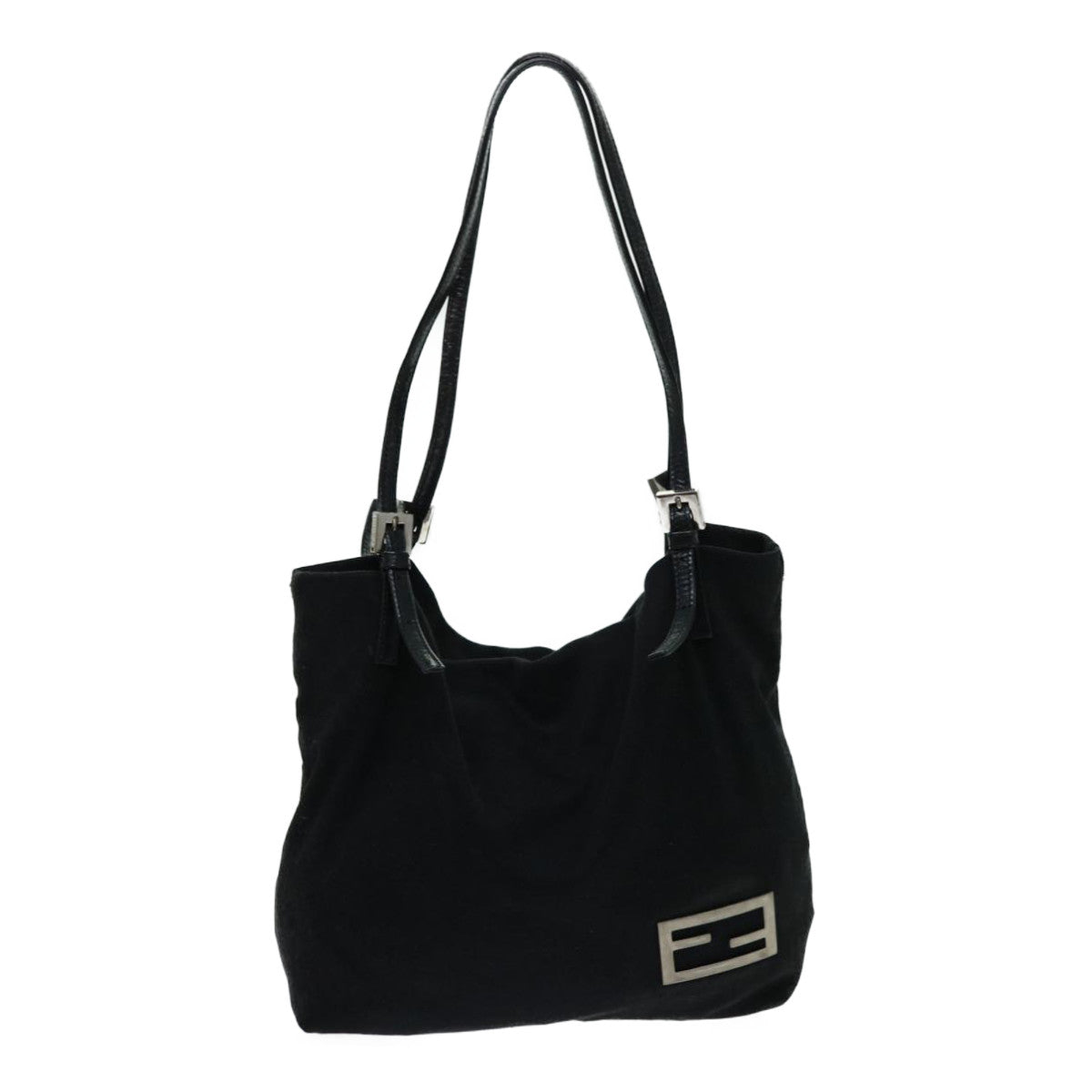 FENDI Shoulder Bag Nylon Black 68890