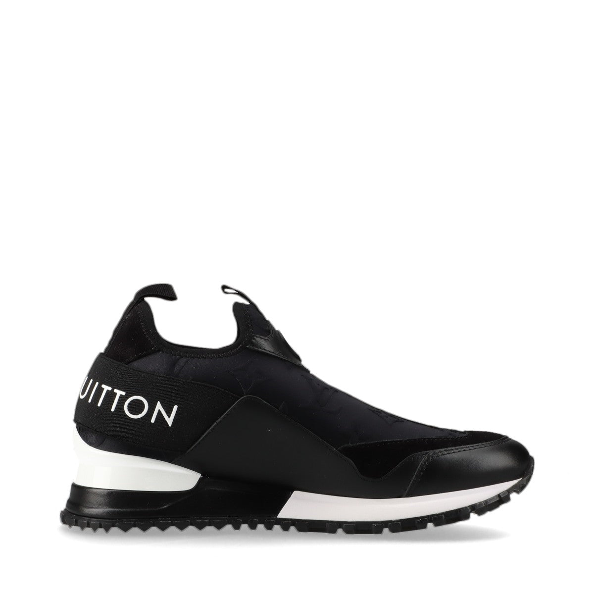 Louis Vuitton Runway Line Leather  Fabric Trainers 34.5  Black Ã— White Monogram LV Circle Logo Box  Bag