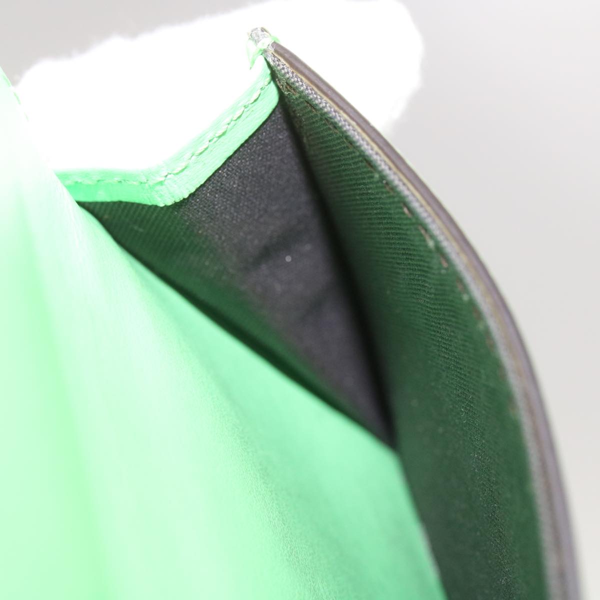 FENDI Mamma Baguette Shoulder Bag Leather Green 68908A