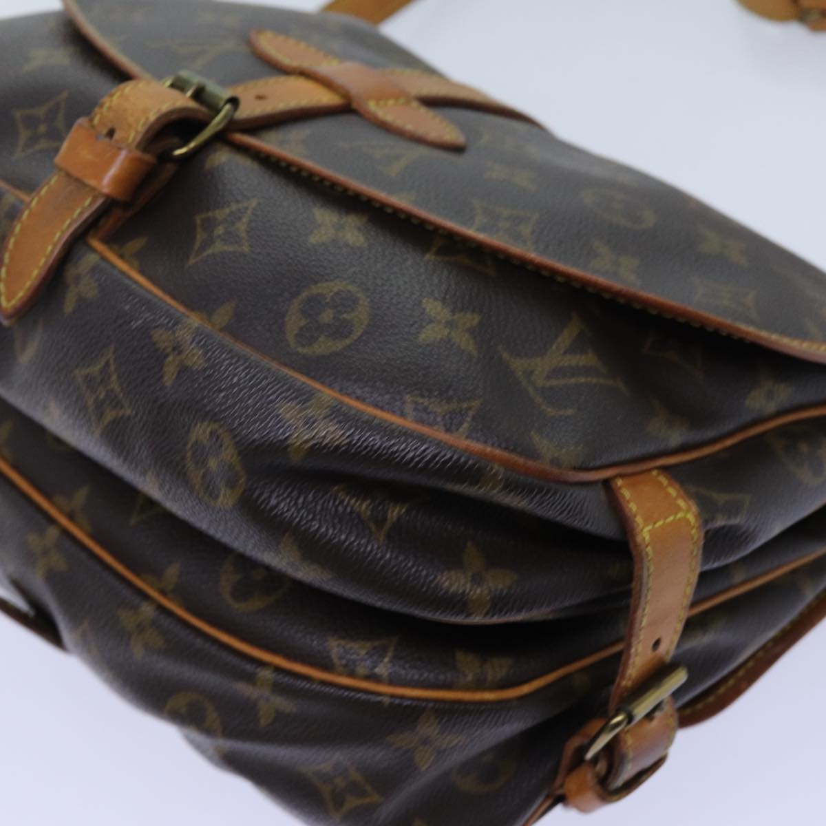 LOUIS VUITTON Monogram Saumur 30 Shoulder Bag M42256 LV 68910