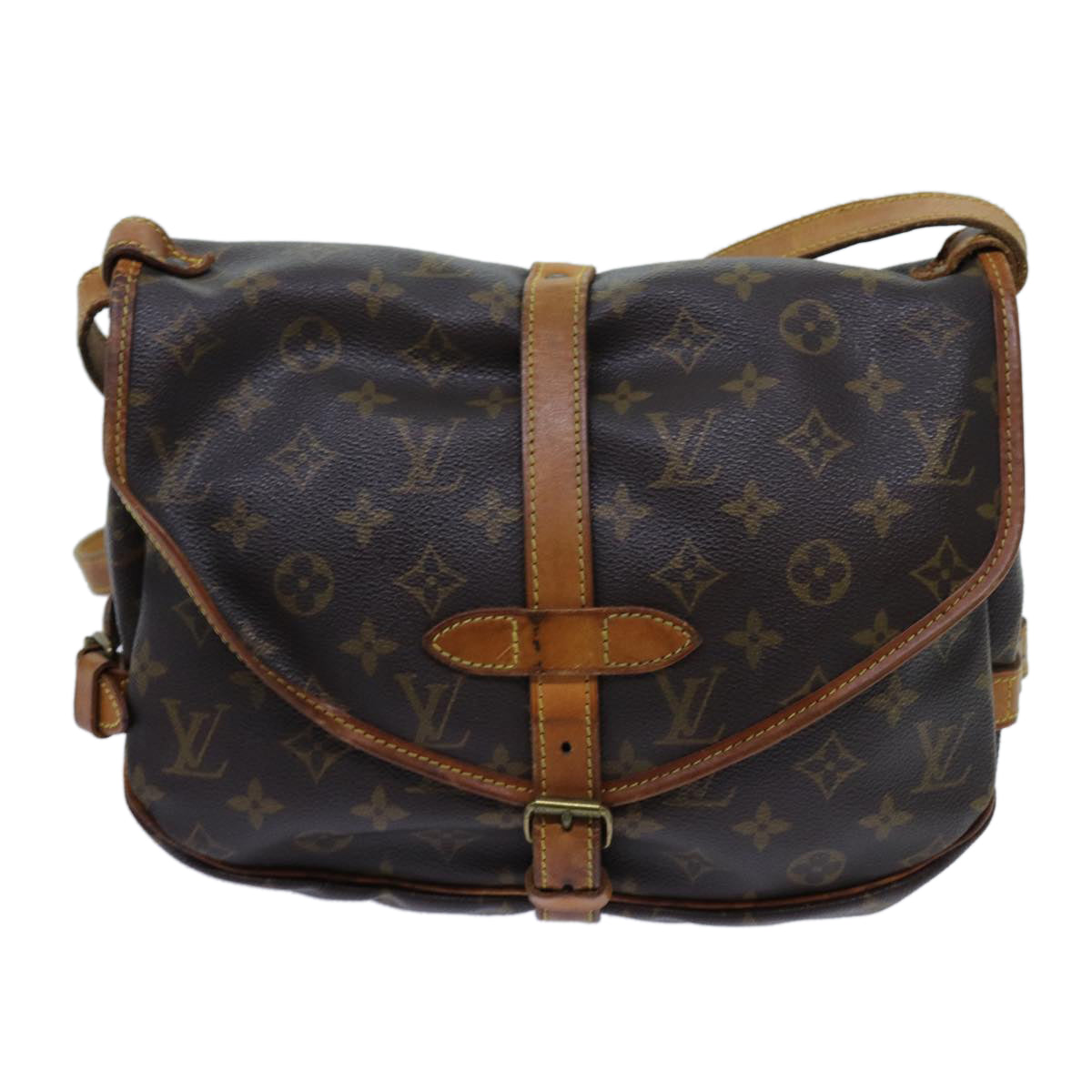 LOUIS VUITTON Monogram Saumur 30 Shoulder Bag M42256 LV 68910